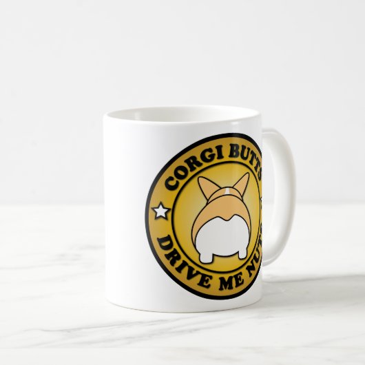 "Corgi-Hintern fahren mich Nuts" Tasse (VorderseiteRechts)