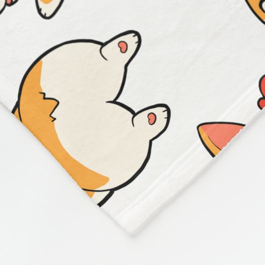 Corgi-Hintern Fleecedecke (Ecke)