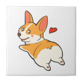 Corgi-Hintern Fliese (Vorderseite)