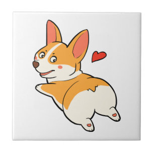 Corgi-Hintern Fliese