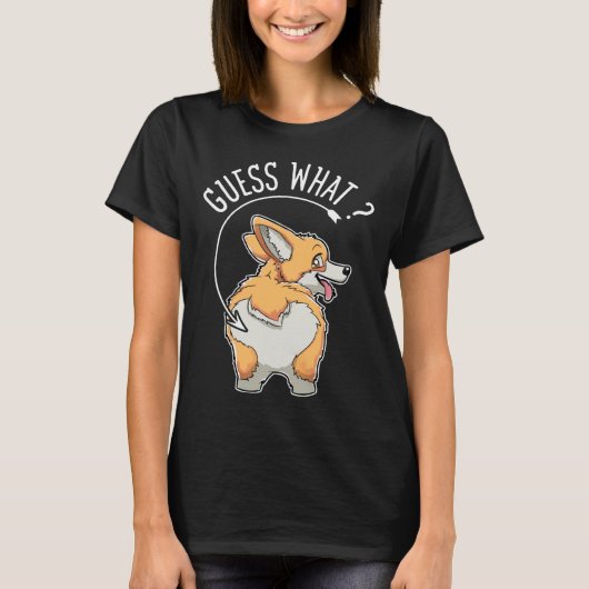 Corgi Hintern Funny Corgis Dog Welpe T-Shirts (Vorderseite)
