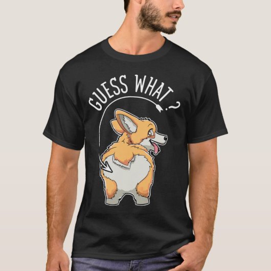 Corgi Hintern Funny Corgis Dog Welpe T-Shirts (Vorderseite)