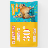 Corgi-Hintern-Geburtstagshut Banner (Vertikal)
