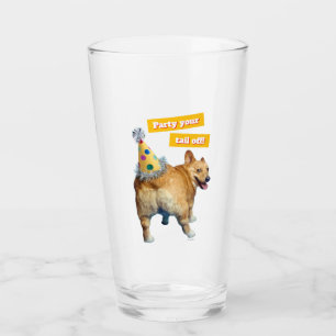 Corgi-Hintern-Geburtstagshut Glas