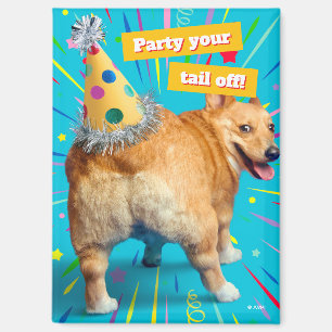 Corgi-Hintern-Geburtstagshut Magnet