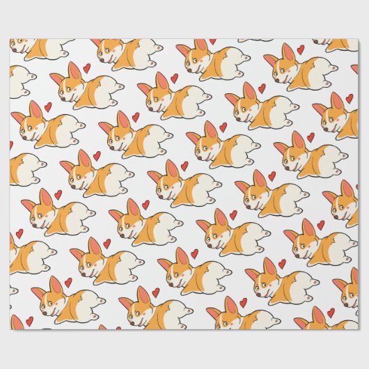Corgi Hintern Geschenkpapier (Flach)