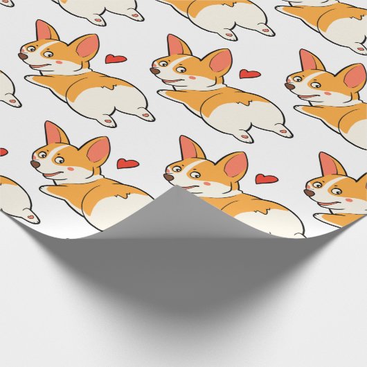 Corgi Hintern Geschenkpapier (Ecke)