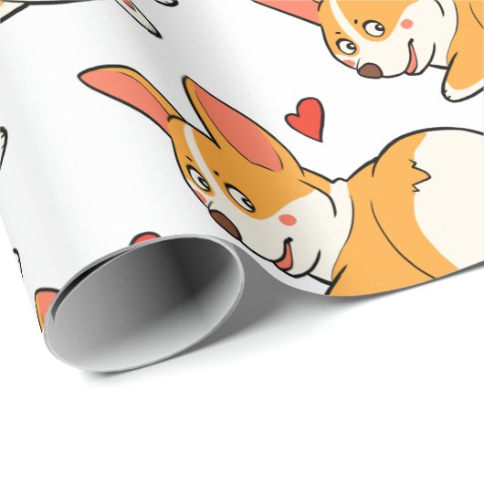 Corgi Hintern Geschenkpapier (Rolleneckpunkt)