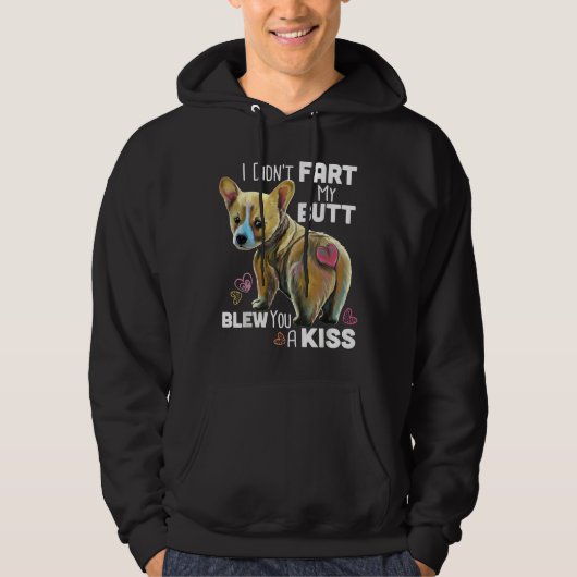 Corgi Hintern Hoodie (Vorderseite)