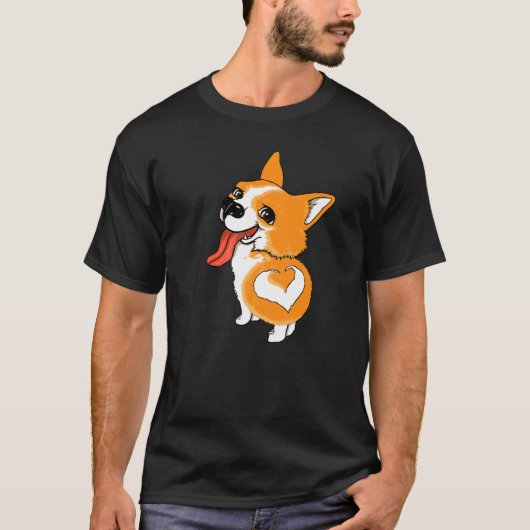 Corgi Hintern Hund Corgi Hunderasse T-Shirt (Vorderseite)