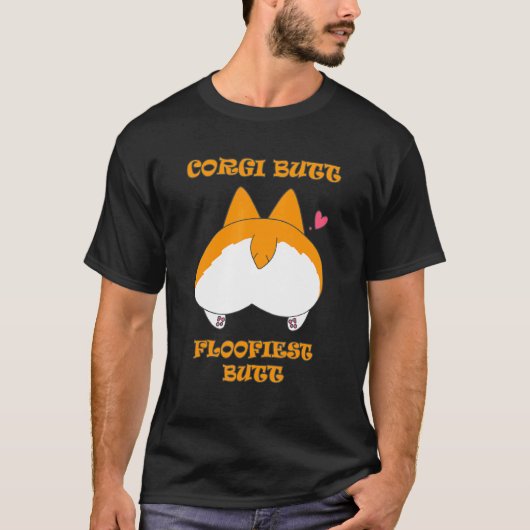 Corgi Hintern Hund T-Shirt (Vorderseite)