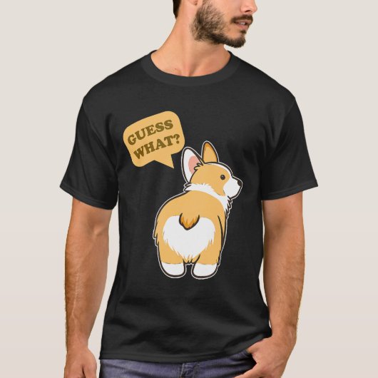 Corgi Hintern Hund T-Shirt (Vorderseite)