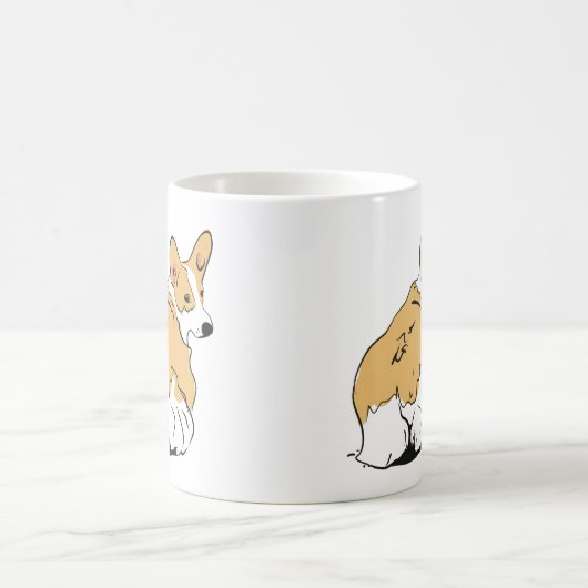 Corgi-Hintern Kaffeetasse (Mittel)
