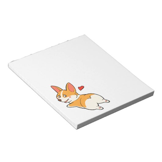 Corgi Hintern Notizblock (angewinkelt)
