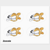 Corgi Hintern Ovaler Aufkleber (Blatt)