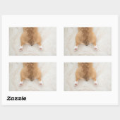 Corgi-Hintern Rechteckiger Aufkleber (Blatt)