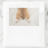 Corgi-Hintern Rechteckiger Aufkleber (Tasche)