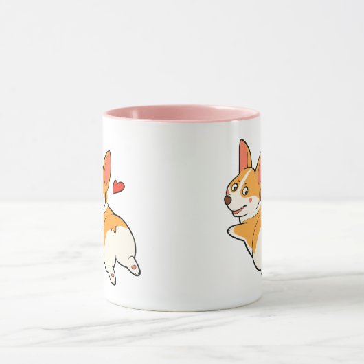 Corgi-Hintern Tasse (Zentrum)