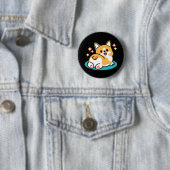 Corgi Hintern und Nickerchen Vibes - Niedlicher Sc Button (Beispiel)