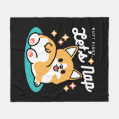 Corgi Hintern und Nickerchen Vibes - Niedlicher Sc Fleecedecke (Vorderseite (Horizontal))