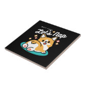 Corgi Hintern und Nickerchen Vibes - Niedlicher Sc Fliese (Seite)