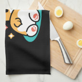 Corgi Hintern und Nickerchen Vibes - Niedlicher Sc Geschirrtuch (Viertel Falte)