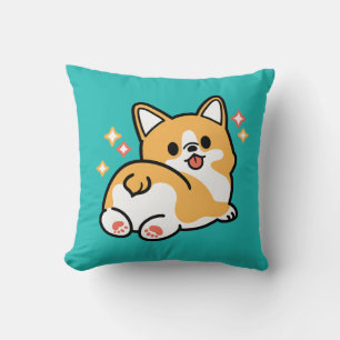 Corgi Hintern und Nickerchen Vibes - Niedlicher Sc Kissen