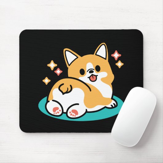 Corgi Hintern und Nickerchen Vibes - Niedlicher Sc Mousepad (Mit Mouse)