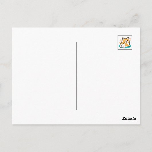Corgi Hintern und Nickerchen Vibes - Niedlicher Sc Postkarte (Rückseite)