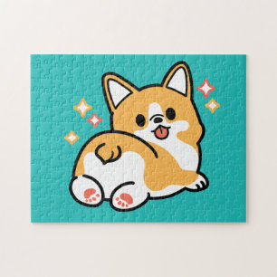 Corgi Hintern und Nickerchen Vibes - Niedlicher Sc Puzzle