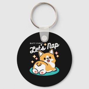 Corgi Hintern und Nickerchen Vibes - Niedlicher Sc Schlüsselanhänger