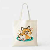 Corgi Hintern und Nickerchen Vibes - Niedlicher Sc Tragetasche (Rückseite)