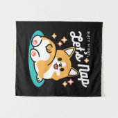 Corgi Hintern und Nickerchen Vibes - Niedlicher Sc Wandteppich (Vorderseite (Horizontal))