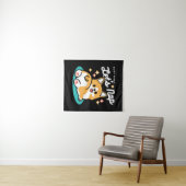 Corgi Hintern und Nickerchen Vibes - Niedlicher Sc Wandteppich (Beispiel (Horizontal))