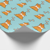 Corgi-Hintern-Verpackungs-Papier Geschenkpapier (Ecke)