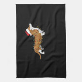 Corgi Holiday Christmas Light Essential T-Shirt Geschirrtuch (Vertikal)