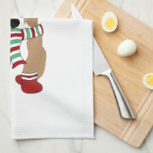 Corgi Holiday Kitchtuch Geschirrtuch (Viertel Falte)