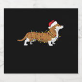 Corgi Holiday Weihnachts Light Essential T - Shirt Schaumweinetikett (Einzelnes Label)