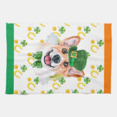 Corgi Holiday Wohngestaltung St Patricks Day Geschirrtuch (Horizontal)