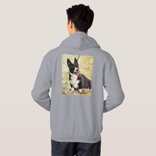 Corgi Hoodie (Schwarz voll)