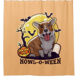 Corgi Howl-O-Ween Duschvorhang