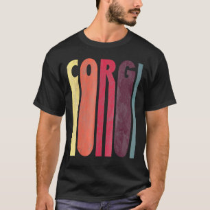 Corgi Hübsche Kleidung Mehrfarbig Farbe Tropft Vin T-Shirt