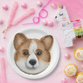 Corgi Hund 3D Inspiriert Pappteller (Party)