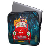 Corgi Hund Autofahren Auto Beängstigend Halloween Laptopschutzhülle (Vorderseite Links)