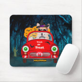 Corgi Hund Autofahren Auto Beängstigend Halloween Mousepad (Mit Mouse)