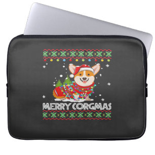 Corgi Hund Frohe Corgmas Santa Corgi hässliches We Laptopschutzhülle