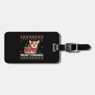 Corgi Hund Frohe Corgmas Weihnachtsmann Corgi häss Gepäckanhänger