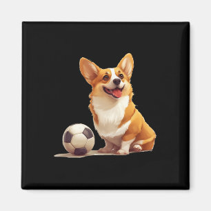 Corgi-Hund Fußball Ll Sportteam Tier Männer Frauen Magnet
