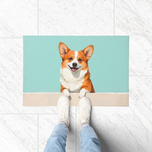 Corgi Hund Fußmatte Kunst (Indoor)