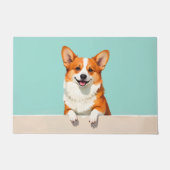 Corgi Hund Fußmatte Kunst (Vorderseite)